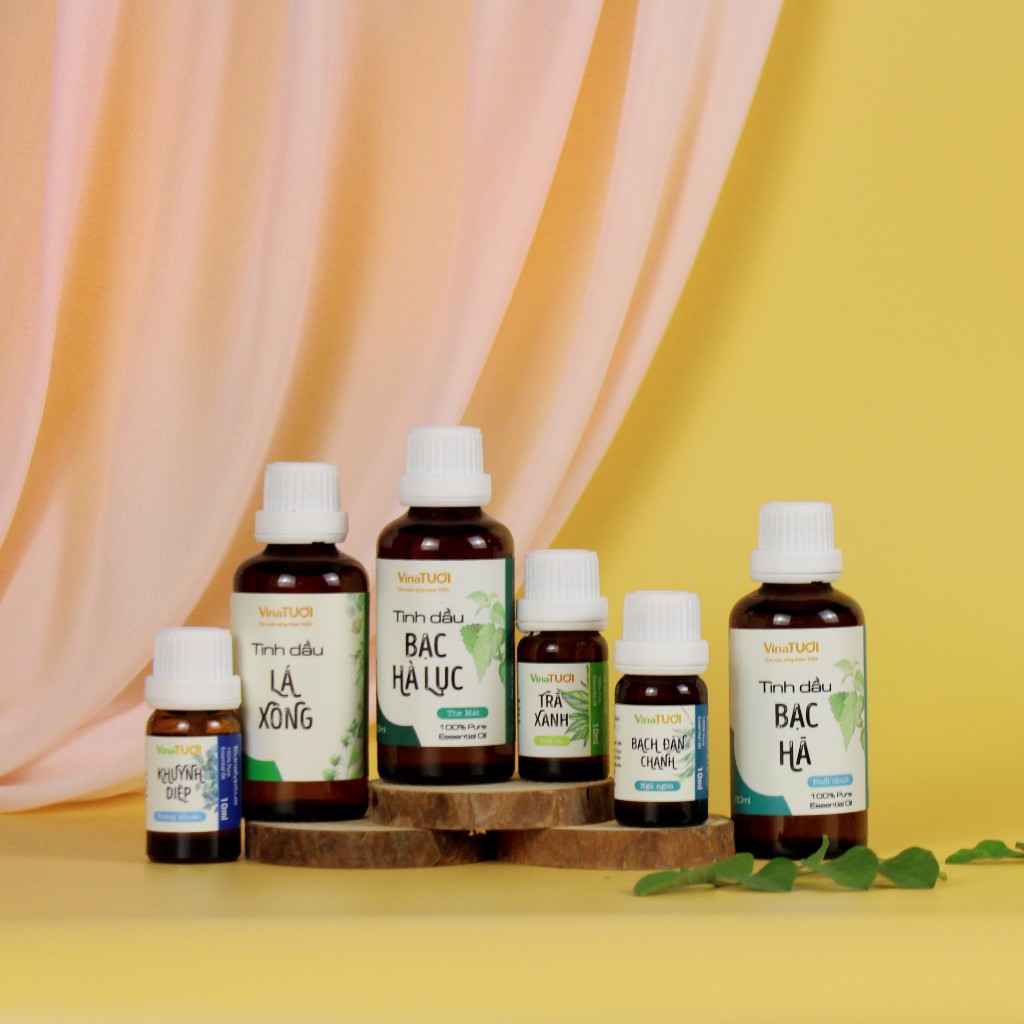 Tinh dầu nguyên chất từ Lá cây VINA TƯƠI 10ml tinh dầu xua đuổi côn trùng, xông hơi xông phòng giải cảm