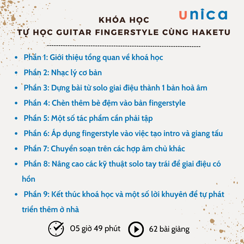 Khóa học guitar Unica đệm hát cơ bản và nâng cao cùng Haketu