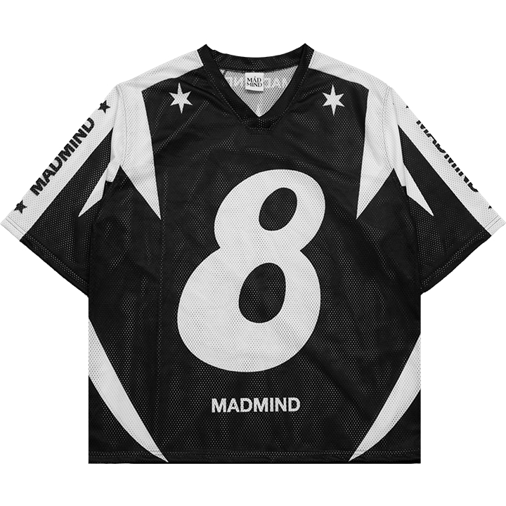 Áo Jersey Ngắn Tay In Toàn Thân 8 Jersey Madmind - Màu Đen