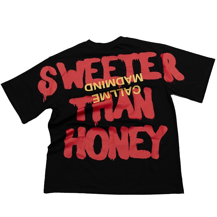 Áo Thun Ngắn Tay In Hình Honey Tshirt Madmind 100% Premium Cotton - Màu Đen