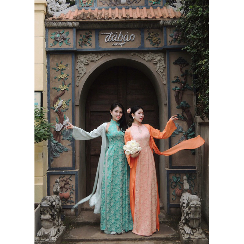 Set Áo Dài Gấm Việt Phục