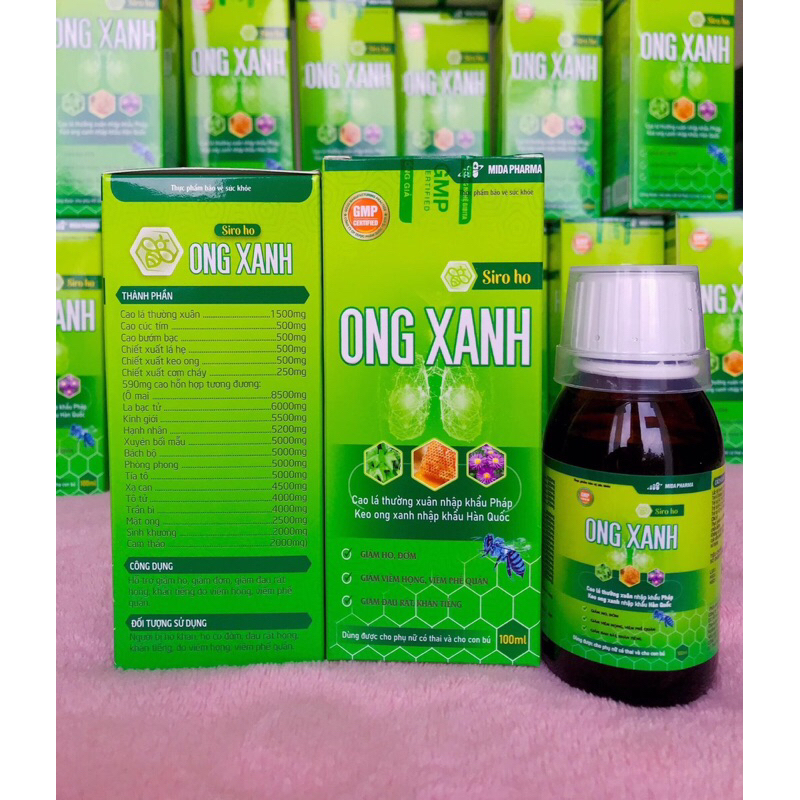 Siro Ho 𝑶𝑵𝑮 𝑿𝑨𝑵𝑯 hỗ trợ giảm ho, giảm đờm, giảm đau rát họng, khản tiếng, ho có đờm do viêm họng, viêm phế quản.