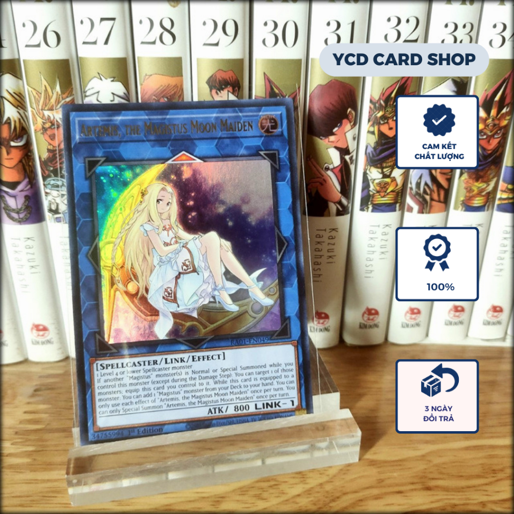 Thẻ bài Yugioh Chính Hãng Artemis, the Magistus Moon Maiden