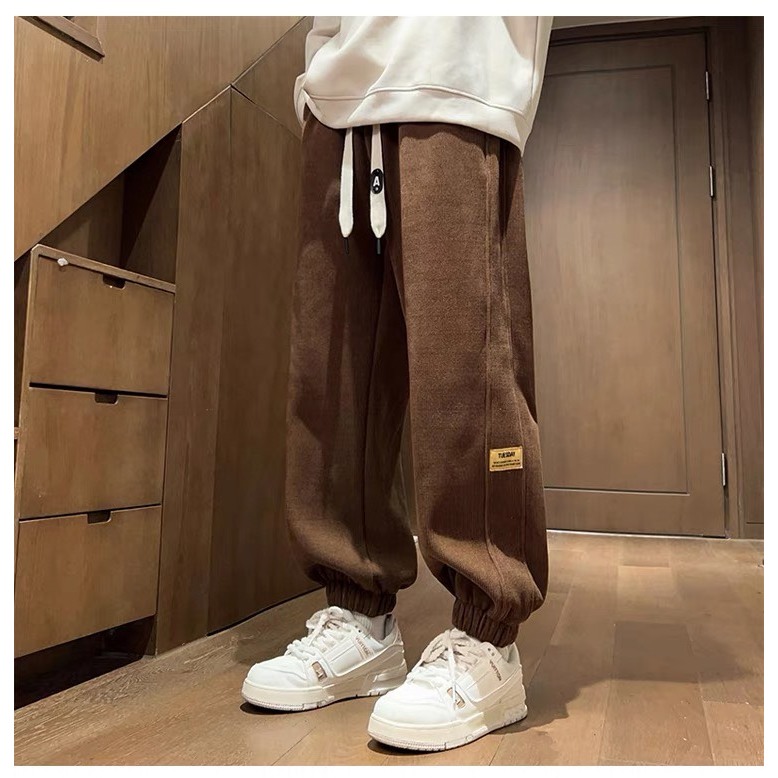 Quần Nhung Tăm Ống Rộng  Nam Nữ TUESDAY Unisex - Quần Dài Cạp Chun Eo Vải Co Dãn Dày Dặn Ullzang NT2