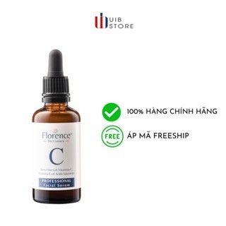 Serum Florence hỗ trợ làm trắng, tái tạo da giảm thâm mụn đốm nâu, cấp ẩm cho da chiết xuất vitamin C,E 30ml (Hàng Ý)