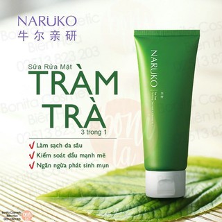 SỮA RỬA MẶT NARUKO ĐẤT SÉT 3in1 TRÀM TRÀ 120g (shop)