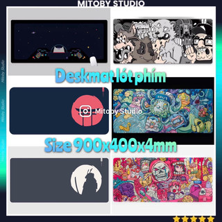 Deskmat Space Cat Funk Samurai lót chuột bàn phím pad chuột deskpad mouse pad Japan Gate Clout Dog Skull Mitoby Studio