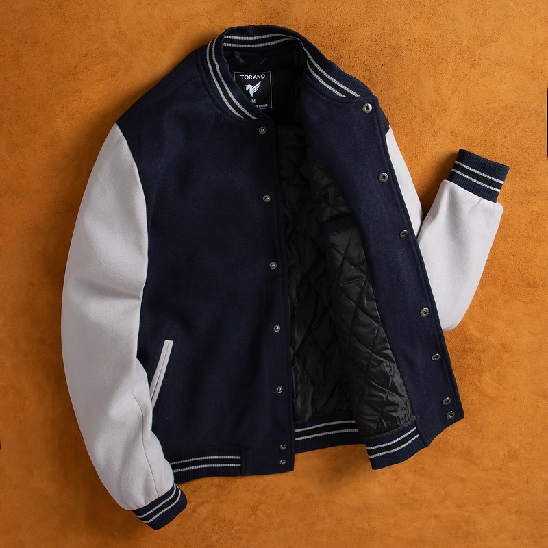 Áo Khoác Varsity Baseball Torano 2 lớp dạ cổ bomber DWCT002