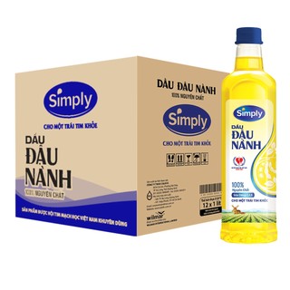 [Combo 2 Chai] Dầu Ăn Đậu Nành Simply 1L