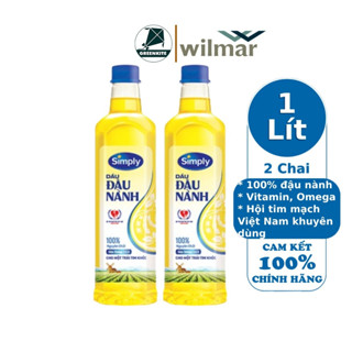 [Combo 2 Chai] Dầu Ăn Đậu Nành Simply 1L
