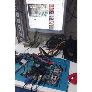 main giga h61 fe đầy đủ ( hàng cũ bh 01 tháng)