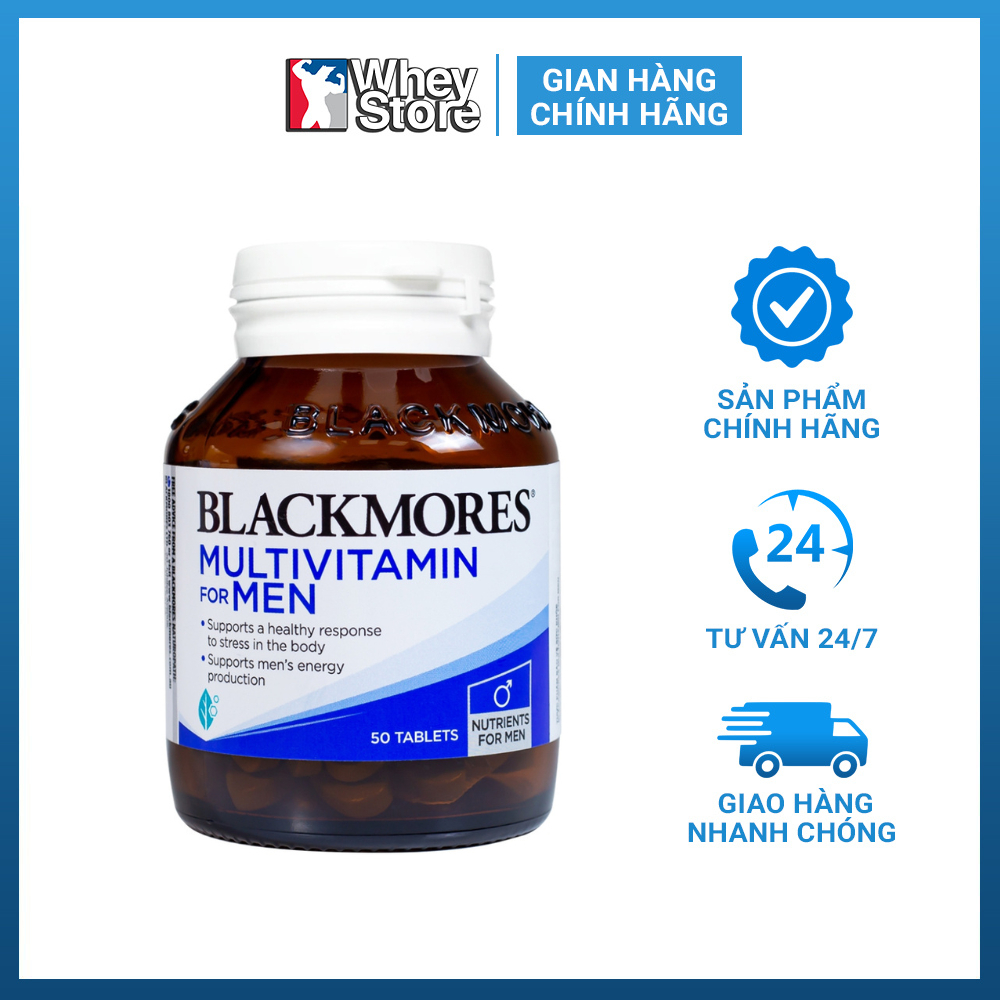 Viên Uống Hỗ Trợ Sức Khỏe Nam Giới Blackmores Multivitamin For Men 50 Viên Chính Hãng