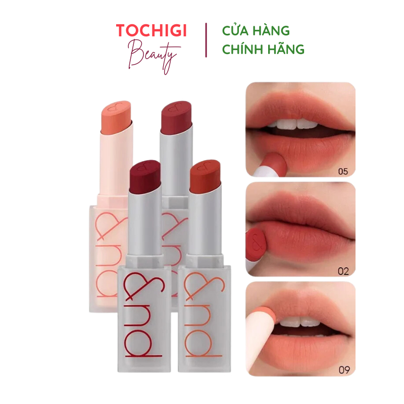 Son Thỏi Lì, Lên Màu Siêu Xinh Romand Zero Matte Lipstick 3g