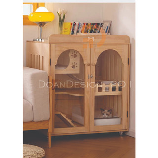 Nhà gỗ cho mèo - chuồng mèo villa ms022 thương hiệu doan_design201