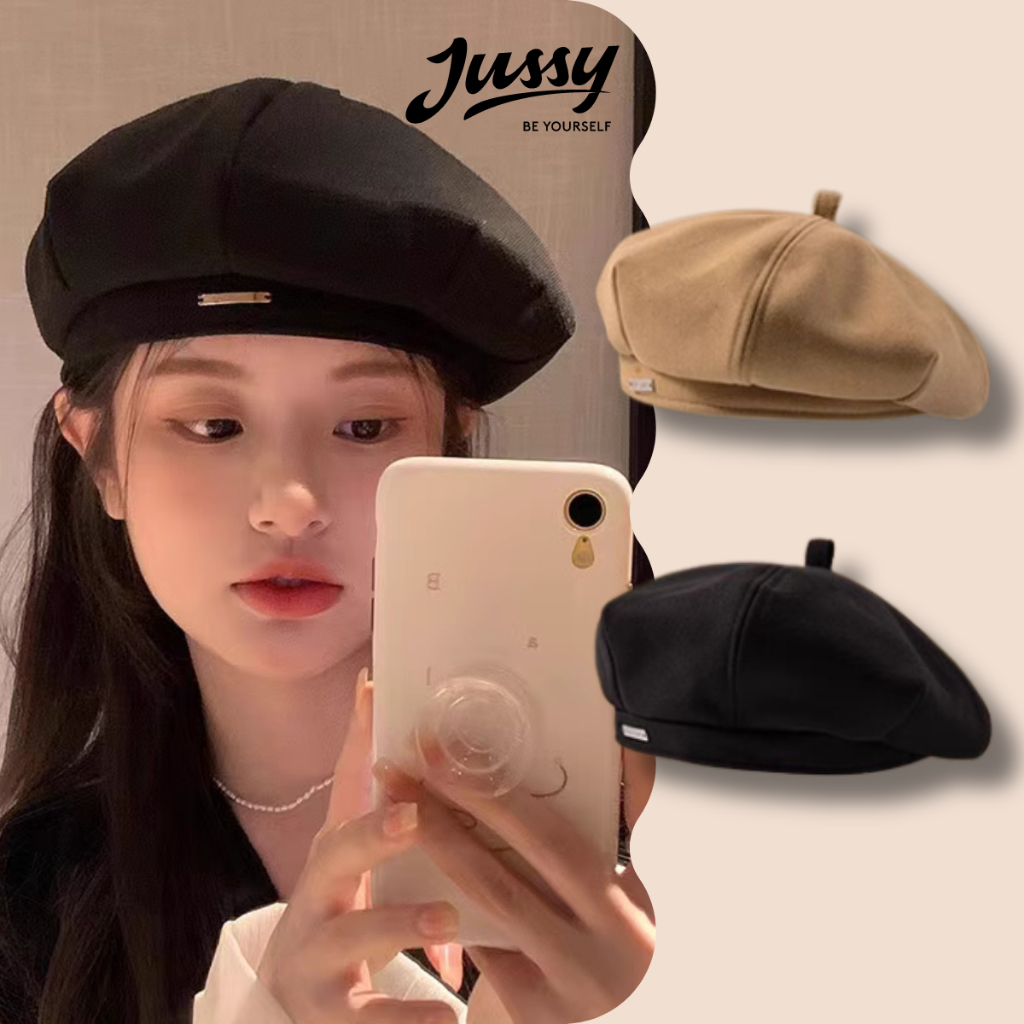 Mũ Nồi Nỉ Nhung Kiểu Mũ Quả Bí Logo Inox DLCTHE JBR22 Jussy Official Nón Họa Sĩ Cao Cấp Chất Nỉ Dày Phong Cách Vintage