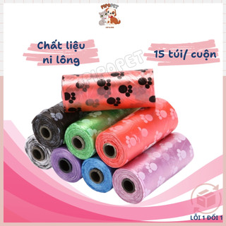 Túi đựng phân mèo,túi hốt phân chó mèo đựng rác, tự phân huỷ 1 cuộn - pipopet