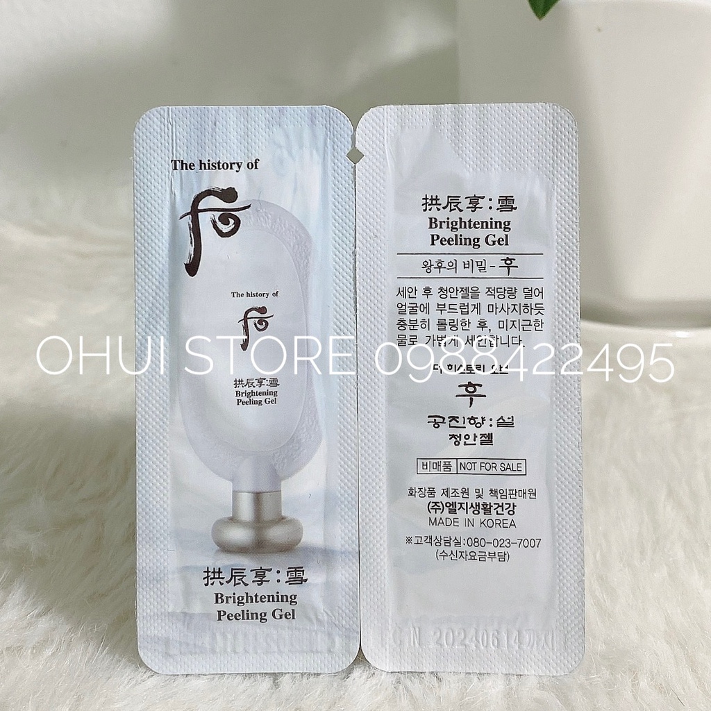 Combo 10 gói tẩy tế bào chết Whoo Gongjinhyang Seol Brightening Peeling 10ml date 2025
