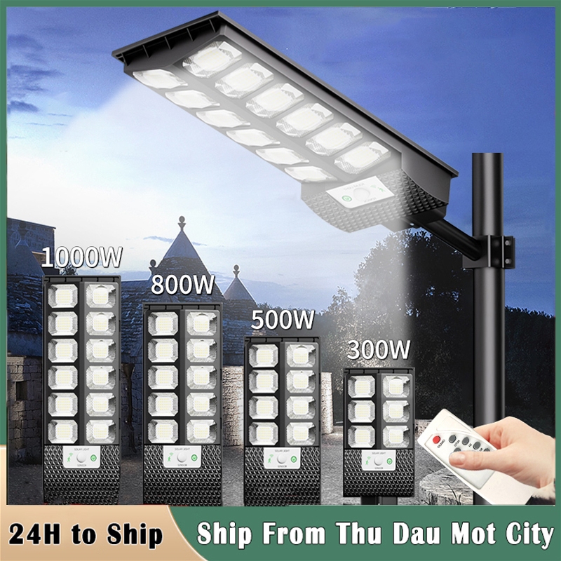 Dosen Đèn Năng Lượng Mặt Trời 1000W IP67 Chống Nước đèn đường Biến Siêu Sáng đèn năng lượng mặt trời sân vườn