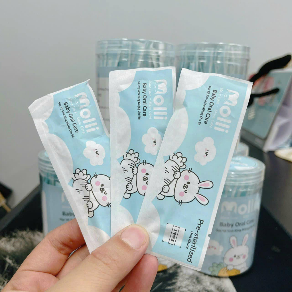 Cây rơ lưỡi Molli Hàn Quốc dạng que cho em bé, trẻ em sơ sinh