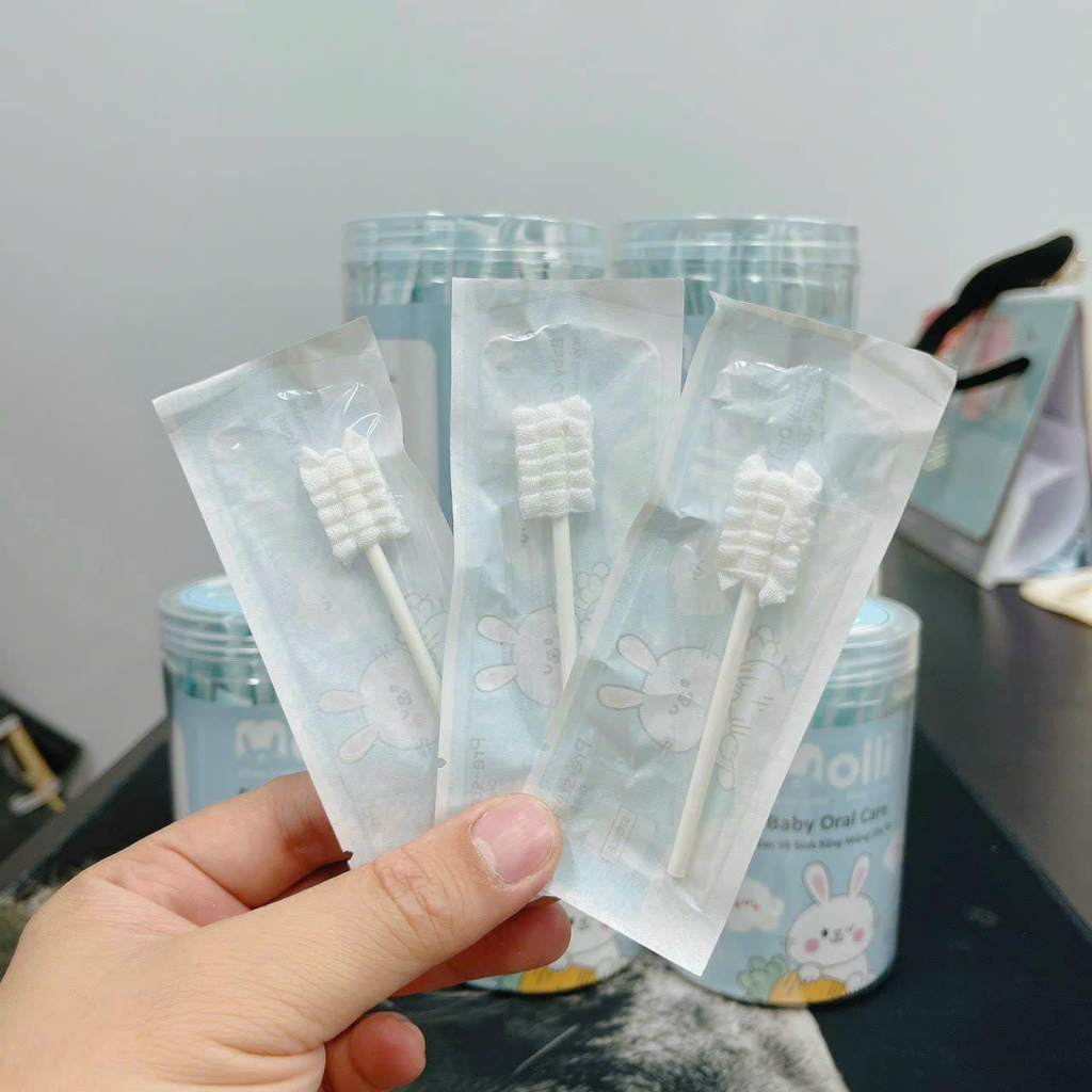 Cây rơ lưỡi Molli Hàn Quốc dạng que cho em bé, trẻ em sơ sinh