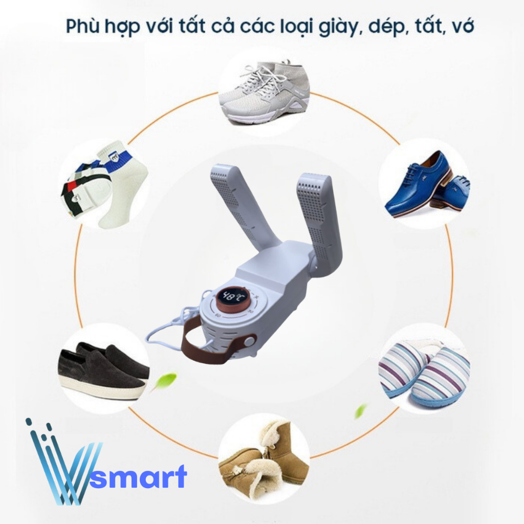 Máy Sấy Giày Shoe Dryer Đa Năng, Làm Khô Siêu Nhanh Tia UV Khử Trùng Tiêu Diệt Vi Khuẩn, Khử Mùi Hôi, Hẹn Giờ Thông Minh