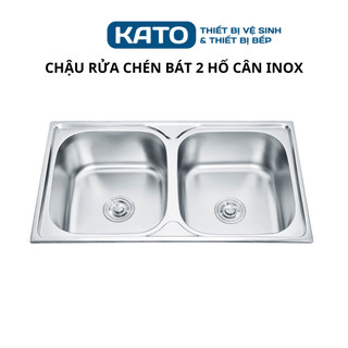 Chậu rửa bát 2 hố kèm bộ xả ngăn mùi inox sus304 cao cấp bồn rửa chén 2 hộc WMK