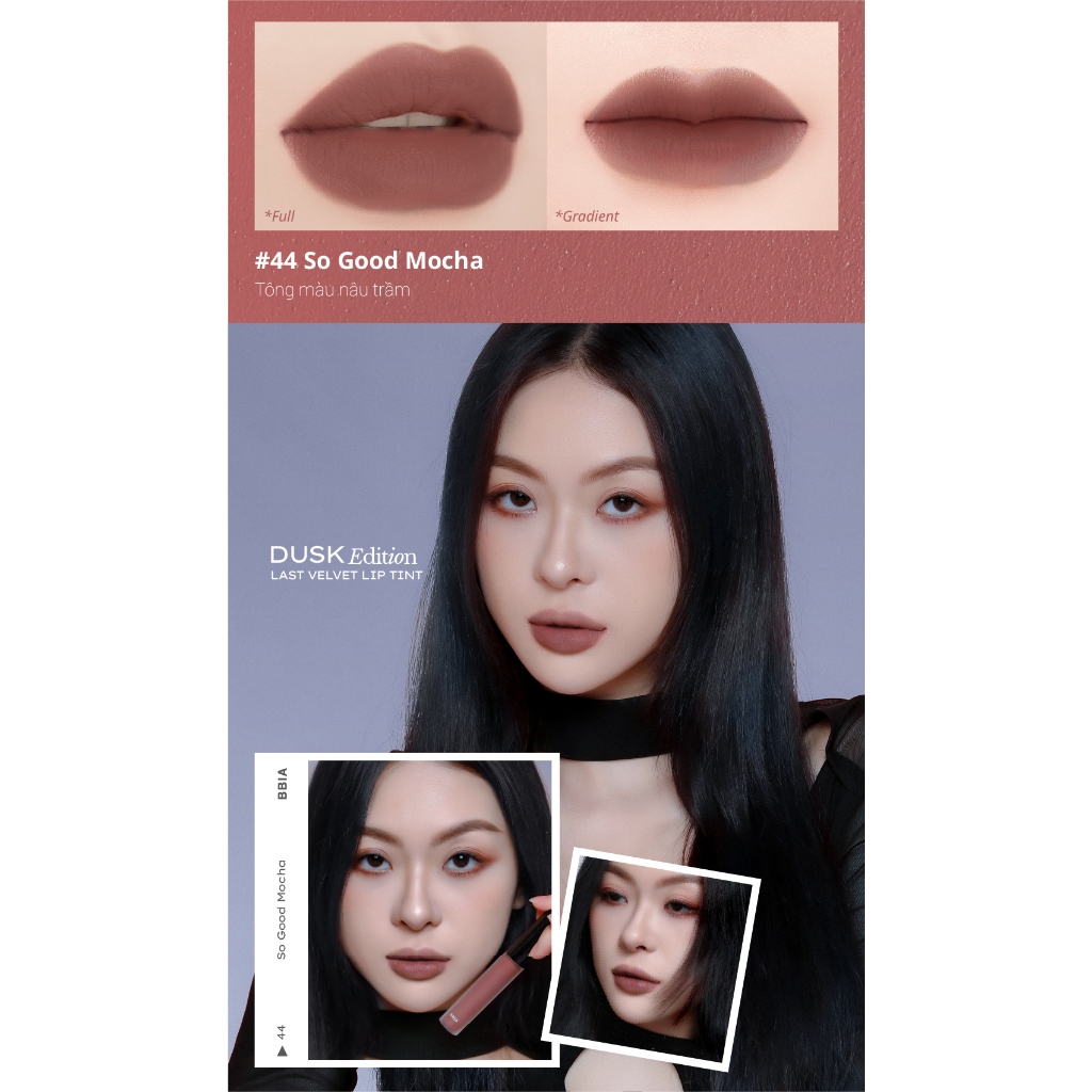 Trọn Bộ 3 Son Kem Lì Bbia Last Velvet Lip Tint - Dusk Edition (5g x3) kèm 1 Đế đỡ điện thoại