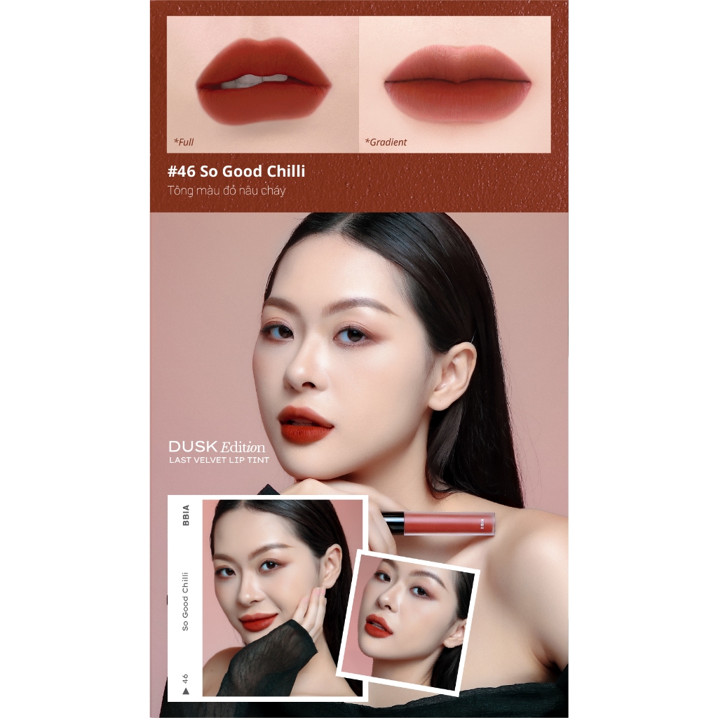 Trọn Bộ 3 Son Kem Lì Bbia Last Velvet Lip Tint - Dusk Edition (5g x3) kèm 1 Đế đỡ điện thoại