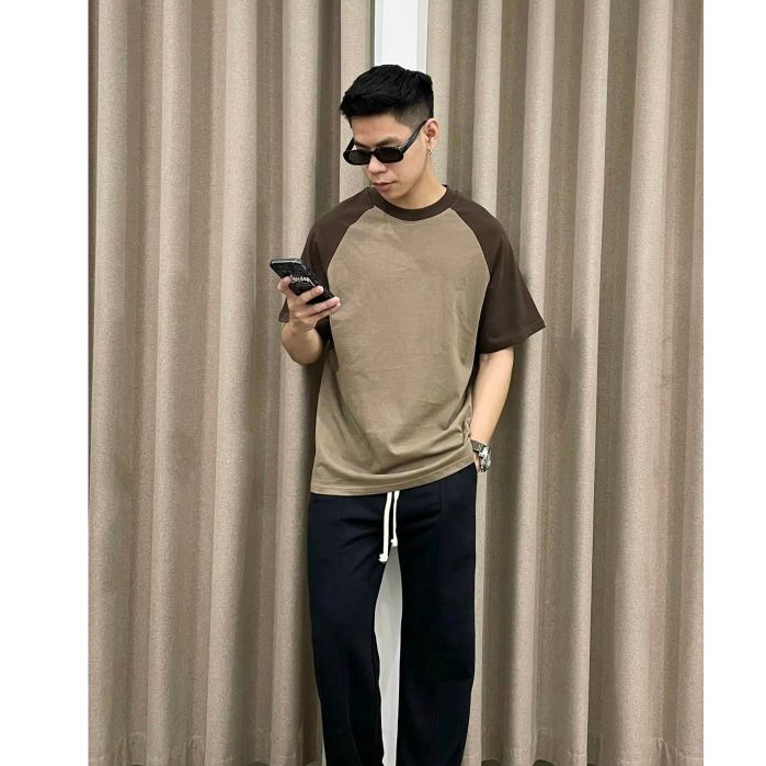 Áo Thun P158 Peaceout Studios RAGLAN Trơn Basic