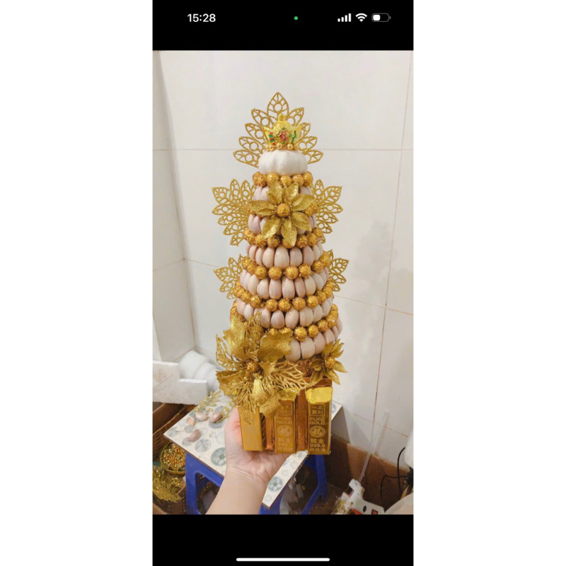 Phôi xốp làm tháp tỏi cao 3cm