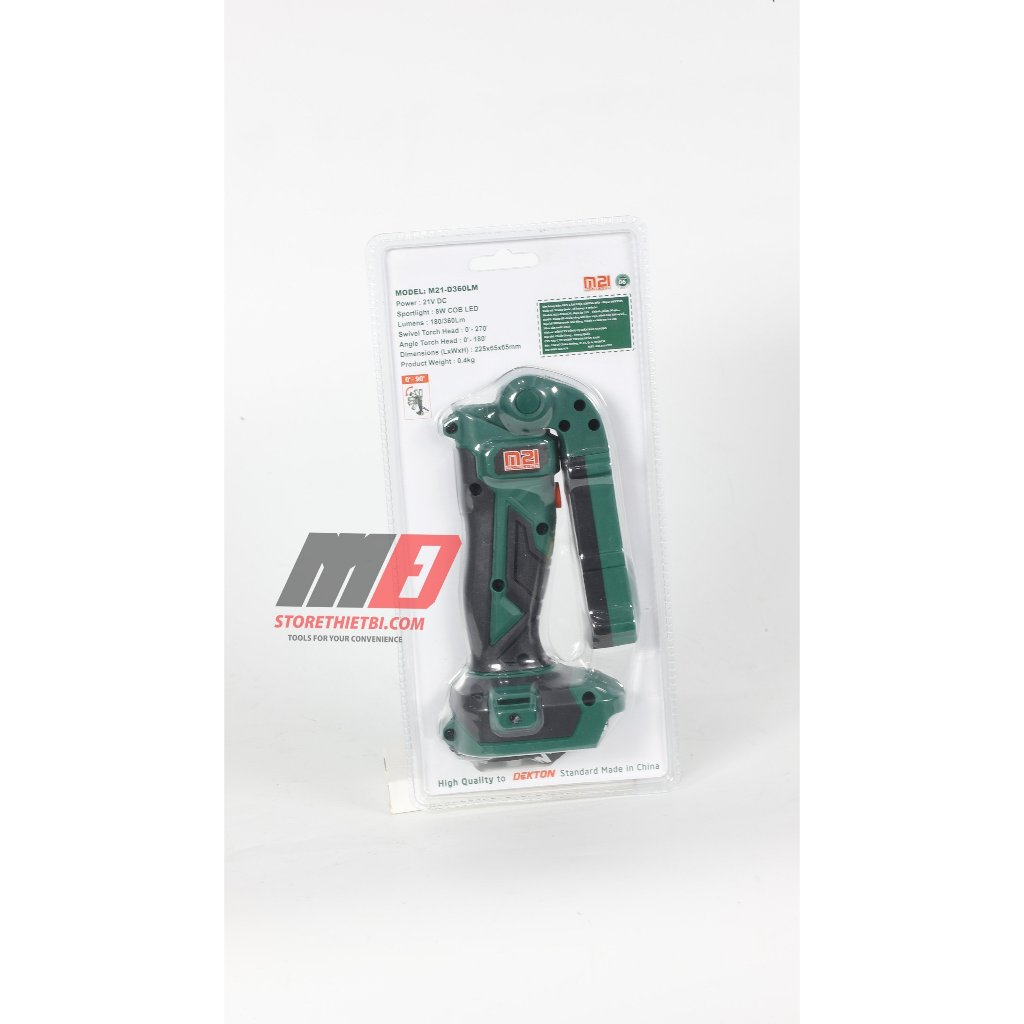 M21-D360LM Đèn Cầm Tay Sử Dụng Pin M21 DEKTON / Hai cấp độ sáng / Có chế độ cảnh báo / Có thể xoay đa hướng