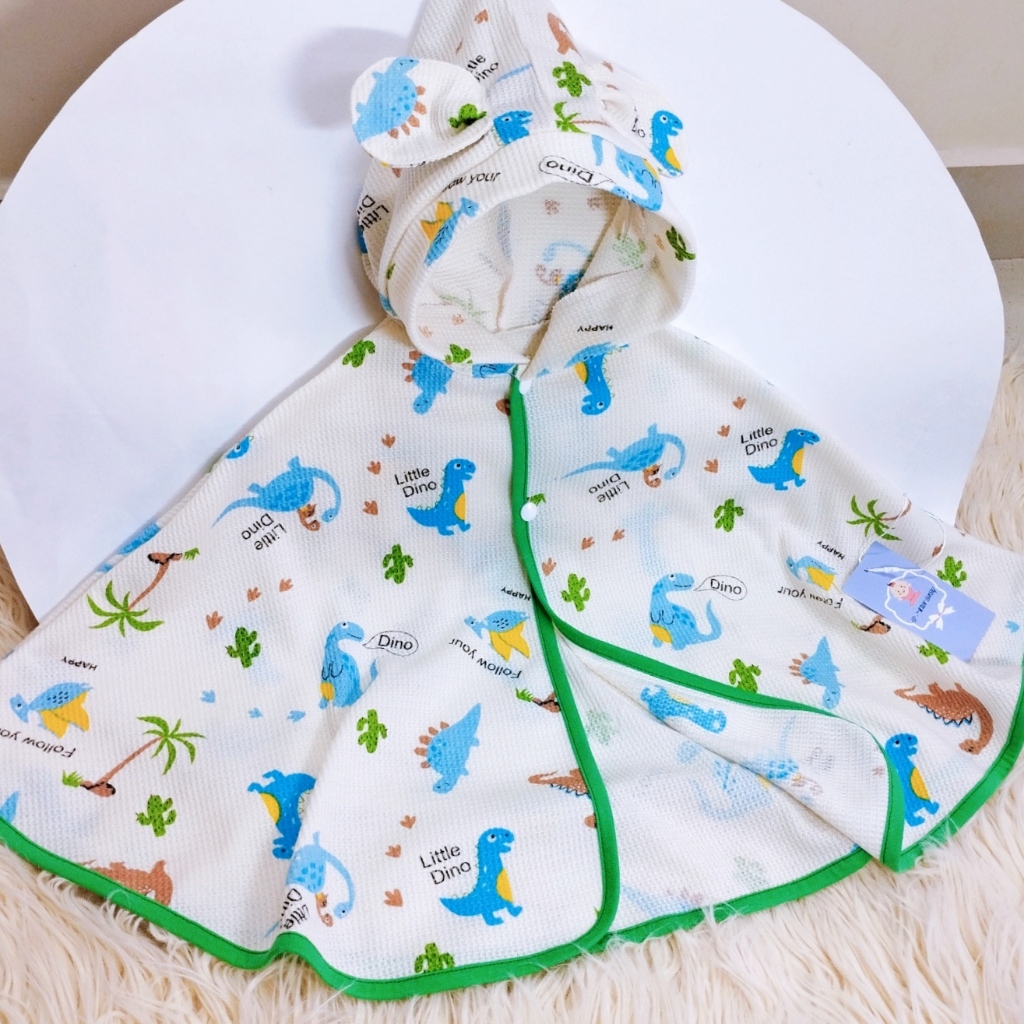 Áo choàng chống nắng cho bé trai, bé gái 0-4 tuổi cotton tổ ong D-KUN BABY