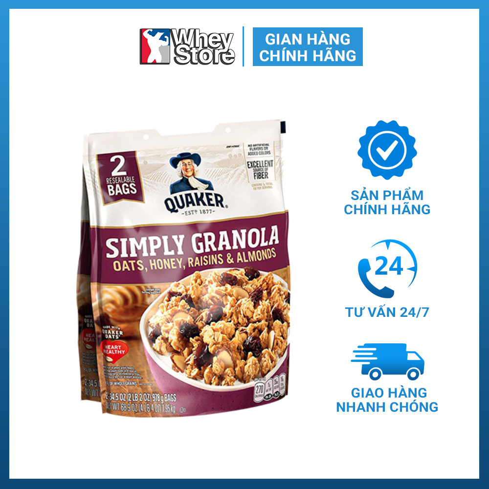 Yến Mạch Quaker Simply Granola 2lbs Chính Hãng