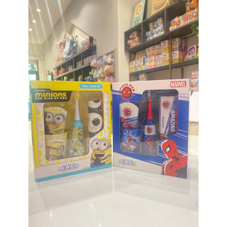 Set bàn chải pin Minion/Spiderman