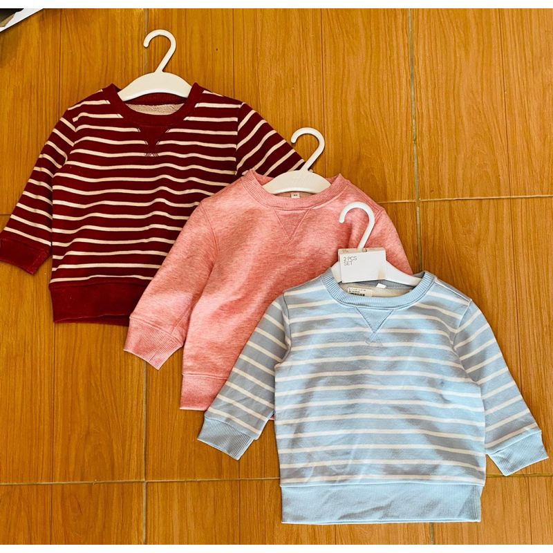 Áo nỉ len da cá xuất Nhật xịn cho bé trai/ bé gái Mu/j/i