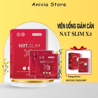 Giảm cân nat slim x3 chính hãng giúp giảm cân an toàn giảm 3-5 kg không phải là thuốc giảm cân