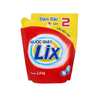 Túi nước giặt lix đậm đặc chính hãng công ty túi 2,6 kg gấp 2 lần bột giặt