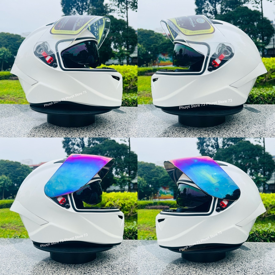 Mũ Bão Hiểm Fullface Royal m266 2 Kính Trắng Bóng.