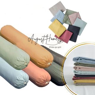 Vỏ gối ôm trơn basic cotton tici 35cm x100cm nhiều màu, vải cotton poly họa tiết (Giá gốc xưởng may rẻ)