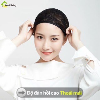 Lưới trùm tóc giả NAGO co dãn, thoáng khí màu đen dành cho nam nữ chất liệu nylon