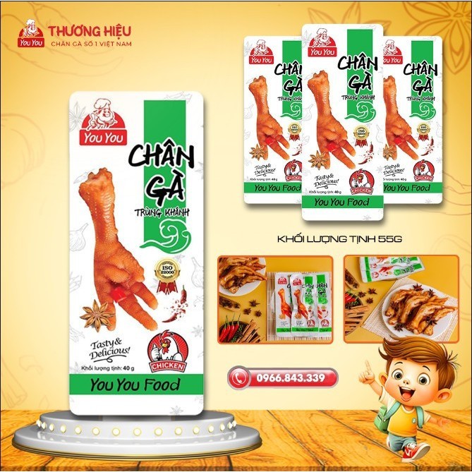 [Combo 30] Chân gà You you loại 40 g siêu to hương vị tứ xuyên, chân gà tứ xuyên,chân gà cay