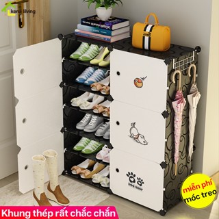 Tủ nhựa BUNA đựng giày dép gấp gọn cao cấp, Hộp đựng giày, Tủ nhựa lắp ghép đa năng để giày, đồ dùng