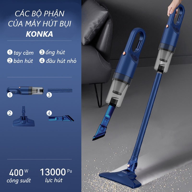 Máy Hút Bụi Cầm Tay KONKA Chính Hãng Tiện Ích Cho Mọi Gia Đình