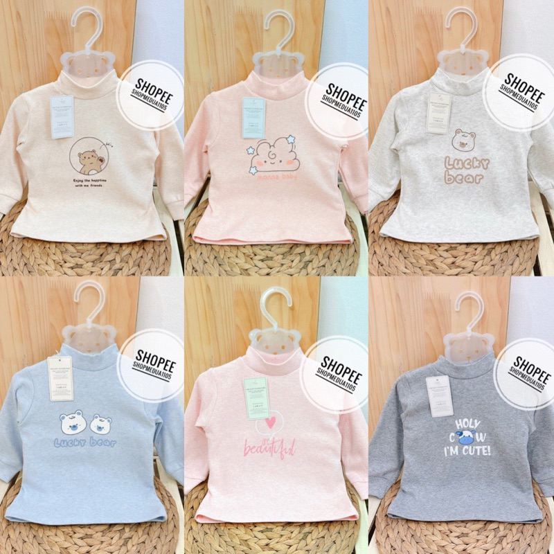 Áo giữ nhiệt cổ 3 phân cho bé trai, bé gái