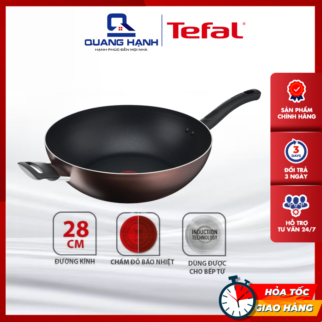 Chảo chiên sâu lòng Tefal Day By Day 28cm G1436606 [Hàng chính hãng]