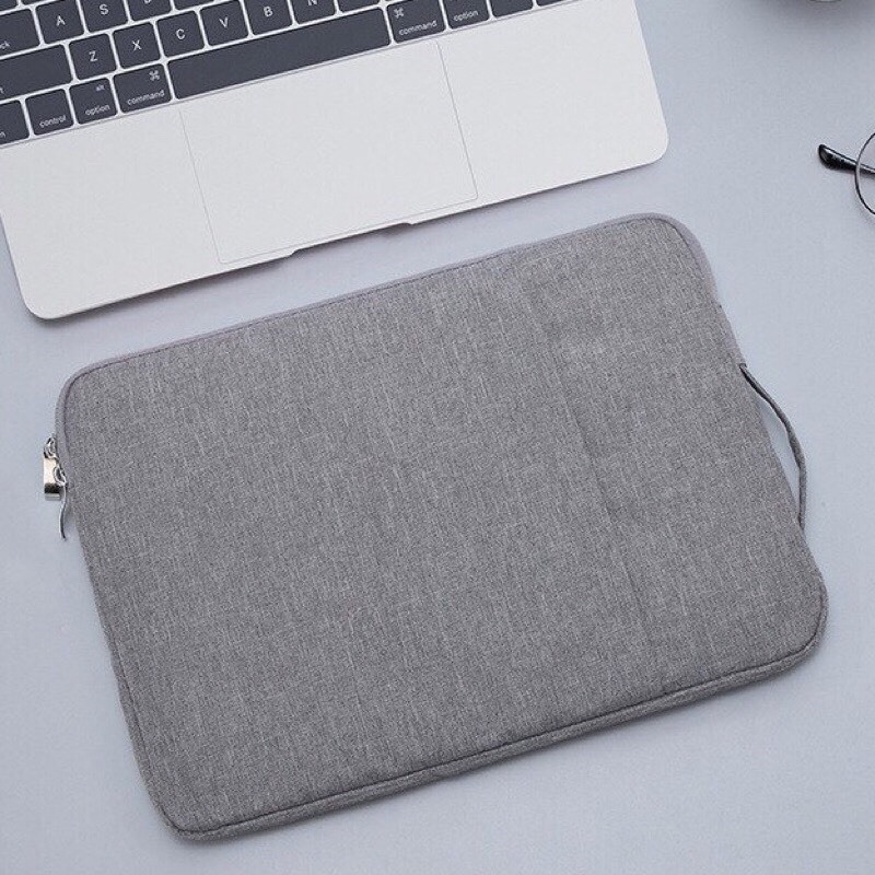 Túi chống sốc vải laptop , túi đựng macbook 2 ngăn có quai xách laptop 13, 14, 15.6inch cao cấp, túi laptop thời trang.