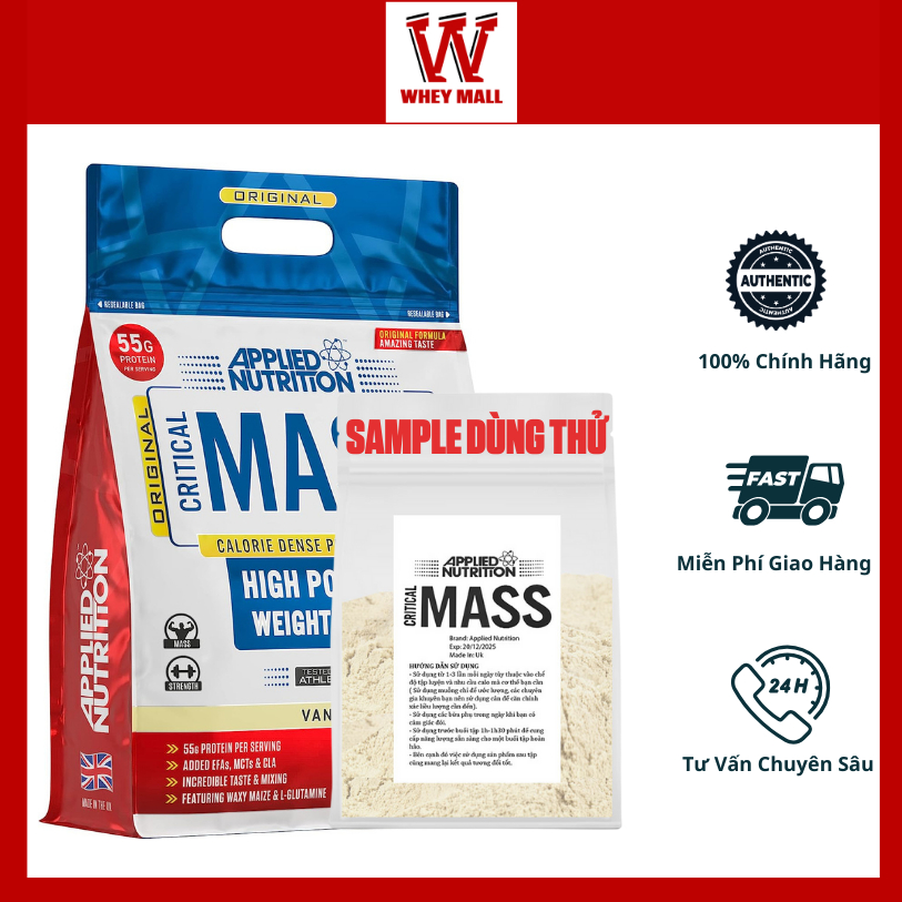 Original Critical Mass Sữa Tăng Cân Nhanh Cho người Gầy Applied Nutrition