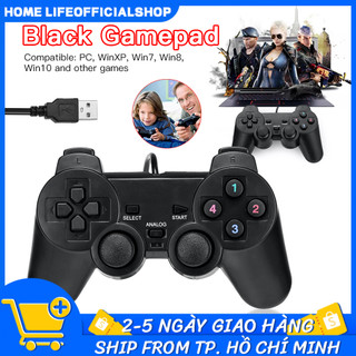 Tay cầm chơi game cho pc/laptop, ps2, ps3 cổng usb đen