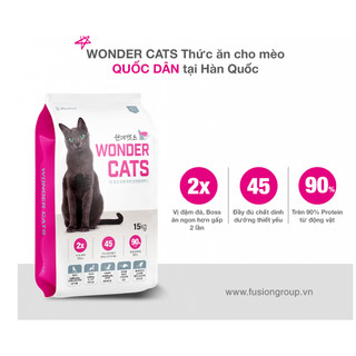 [XẢ KHO] (15Kg) THỨC ĂN HẠT CHO MÈO MỌI LỨA TUỔI WONDER CATS