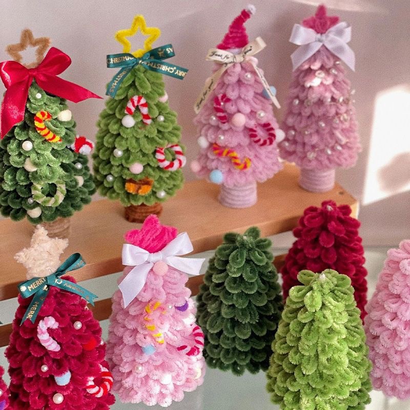 Kẽm nhung làm cây thông noel, hoa trang trí decor nhà cửa